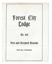 1949 Forest City PA Program, Free And Accepted Masons, Forest City Lodge, Names picture