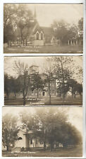 Ashland Nebraska School and Church 3 Vintage Postcards Unused picture