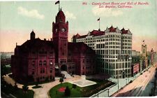 Aerial View County Court House Los Angeles California CA C1915 Vintage Postcard picture