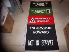 CHICAGO EL SUBWAY ROLL SIGN ENGLEWOOD JACKSON PARK HOWARD NO SERVICE COMPLETE picture