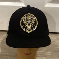 Jagermeister Gold Embroidered Deer Logo Baseball Strapback Liquor Cap Hat picture
