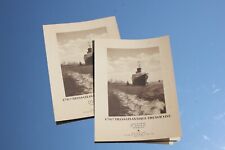 CGT FRENCH LINE SS NORMANDIE 2X UNUSED MENU COVERS C-1930'S picture