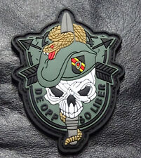 US Army Special Forces Skull Sword and Snake 3.0 Inch Patch (PVC Rubber-MTF12) picture