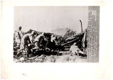 WWII US Soldiers Man Anti Tank Gun German Military AP Press Photo 8x11
