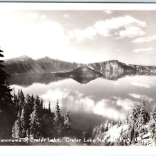 c1940s Crater Lake National Park, OR RPPC Panorama Mtns. Real Photo Postcard A92 picture