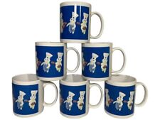 Set Of 6 2007 Pillsbury Doughboy Poses 10 oz Blue Ceramic Mug picture