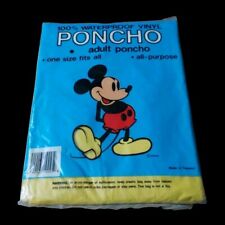 Vintage 90s Disney Parks Waterproof Adult Poncho Rain Coat  NEVER USED picture