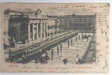 Pre WW1 Malta Main Guard Troops Formation Outside Building Jan 1902 Posrcard  picture
