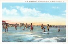 NC~NORTH CAROLINA~WILMINGTON~SURF-BATHING AT CAROLINA BEACH~C.1925 picture