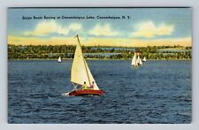 Canandaigua NY-New York Snipe Boats Racing At Canandaigua Lake Vintage Postcard picture