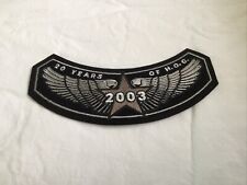 2003 Harley Davidson 20 Years of HOG Harley Owners Group Patch  6” picture