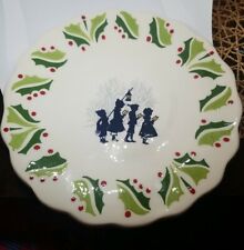 Vintage 1988 Handcrafted by Design Tiles Christmas Carolers Decorative Plate picture