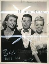 1957 Press Photo Tedi Thurman, Henry Morgon & Lorna Lynn on NBC Radio program picture