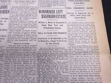1928 MARCH 16 NEW YORK TIMES - WANAMAKER LEFT $50,000,000 ESTATE - NT 5360 picture