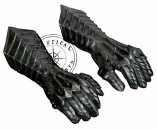 Vintage 18GSteel Medieval Knight Gauntlets Gothic Gauntlet Gloves Halloween Gift picture