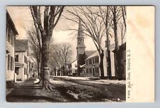 Wickford RI-Rhode Island Main Street Clock Church Steeple  Vintage Postcard picture