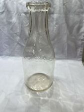 Vintage Milk Bottle Glass One Quart Liquid Embossed Registered Sealed SHIPS Free picture
