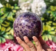 11CM Blue Amethyst Crystal Healing Spirit Chakra Power Aura Stone Sphere Ball picture