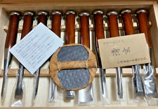 Antique Vintage Carpentry Tool Wood Chisel Set Made by Japanese craftman #22 picture