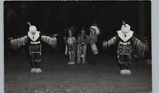 TAMA INDIAN DANCE AT NIGHT iowa ia real photo postcard rppc native tribe picture