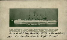 USS WASHINGTON SCARCE US Navy recruiting Cleveland & Sandusky OH postcard picture