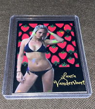 Laura Vandervoort Rare Sexy Strawberry Refractor Holographic Trading Card picture