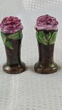 Vintage Pink Rose P.A.L.T. Czechoslovakia Salt And Pepper Shakers  picture