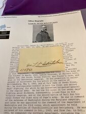 CIVIL WAR GENERAL SAMUEL P HEINTZELMAN SIGNED CARD POSSIBLY HIS ADDRESS1754 picture