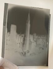 1930 Negative of Chrysler Building Under Construction Antique New York City picture