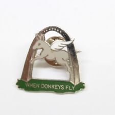 When Donkeys Fly Pin Lapel Enamel Collectible picture