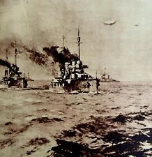 German High Seas Navy Fleet Surrenders WW1 1920s War Military Centerfold LGBin5 picture