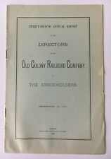 Vtg 1895 Old Colony Railroad 32nd Annual Report of the Directors to Stockholders picture