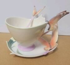 Franz Porcelain Cup Saucer With Spoon-Papillon Butterfly-XP 1693 picture