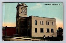 Parnassus PA-Pennsylvania, Town Hall, Antique Vintage Souvenir Postcard picture