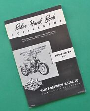 Original 1959-1962 Harley Davidson Riders Hand Book Owners Manual Sportster XLCH picture