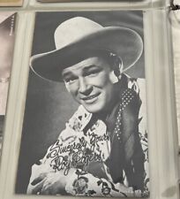1940s-50 Vintage Western Exhibit Arcade Card Roy Rogers Flowered Shirt Cowboy BW picture
