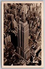 Aerial view of Empire State Building NYC RPPC  c.1915-1930 vintage postcard  (A) picture