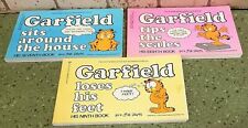 GARFIELD 1st Ed 7 8 9 Sits around The House/Tips The Scales/Loses His Feet Book picture