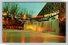 Ludlow Falls OH-Ohio Annual Christmas Lighting Vintage Souvenir Postcard picture