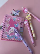 New Sanrio Cute Stationery Set, Pack With 6 Pens + Mini My Melody Notebook  picture