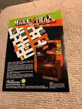 Original 1981 11- 8 1/4” Make Trax Williams arcade video game AD FLYER picture
