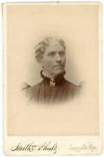 Antique c1880s Cabinet Card Smith & Shultz Lovely Older Woman Zanesville Ohio picture