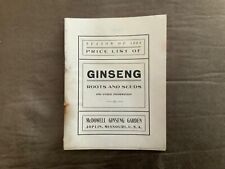 Vintage Ginseng Roots and Seeds booklet, c.1903, Joplin, Missouri picture