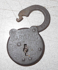 Antique Maryland Padlock No Key For Lock Rare picture