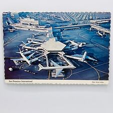 VTG Postcard San Francisco International Airport Terminals Aerial View Posted picture