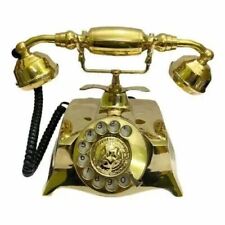 Brass Rotary Dial Vintage Telephone Antique French Victorian Working Telephone picture