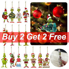Merry Christmas Grinch Ornaments Xmas Tree Hanging Decoration Figure Pendant picture