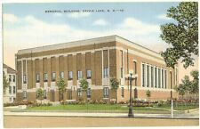 Devils Lake ND - Memorial Building - linen postcard c1940's Kropp picture