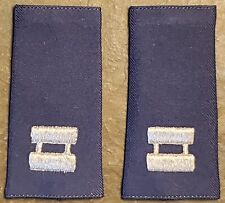 1 Pair (2pc) of USAF Air Force CAPTAIN Rank Large Epaulets *Never Worn* NOS  blu picture