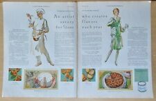 1928 two page magazine ad for Crisco - Chef & You Taste First, regional recipes picture